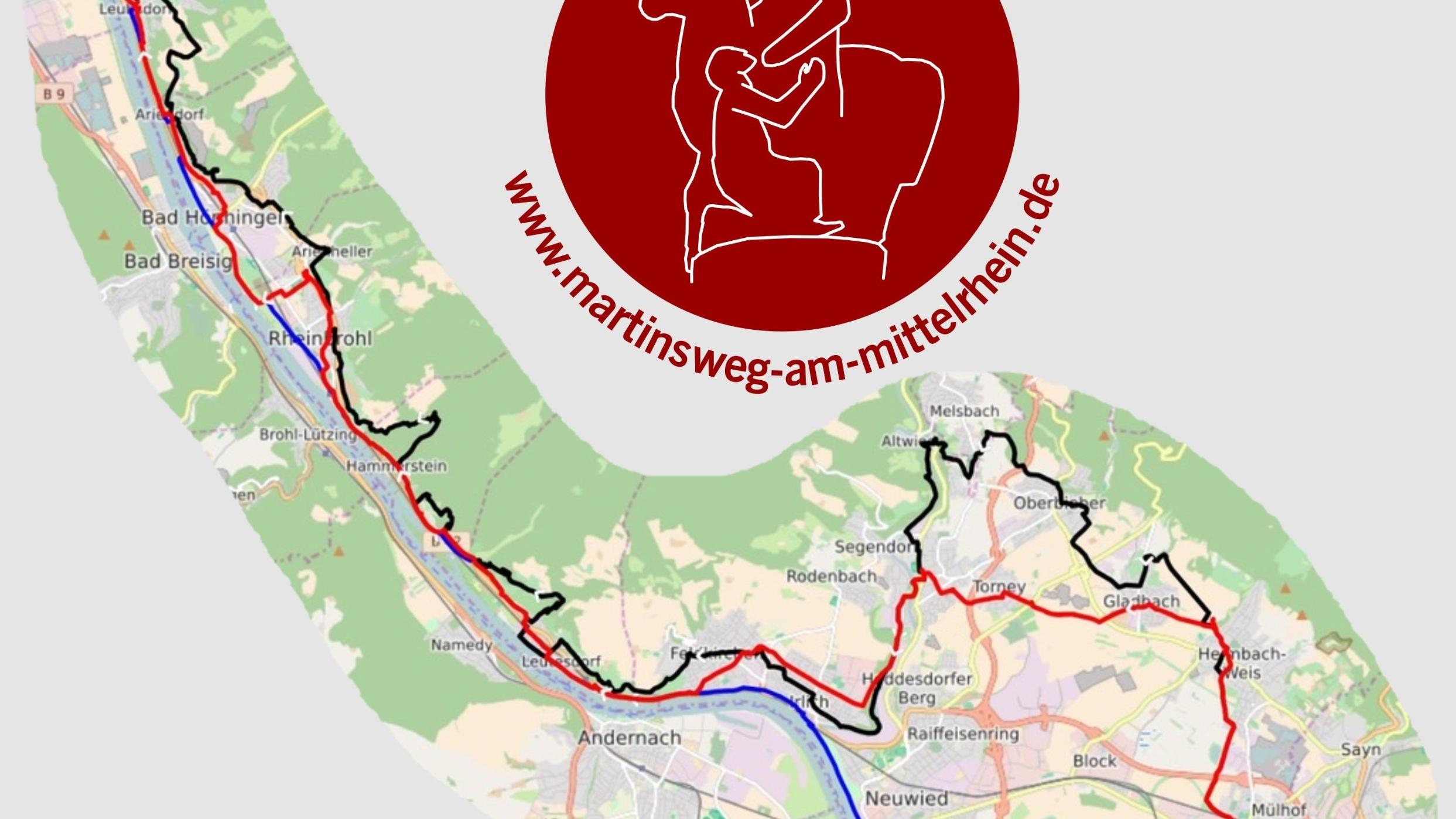 Zuordnung der Martinsimpulse zu den Orten der Wegstrecke