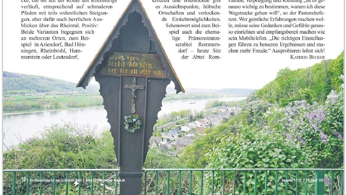 Das Bild zeigt die erste Seite des Zeitungsartikel, auf der auch das im ersten Absatz angesprochene Kreuz zu sehen ist.