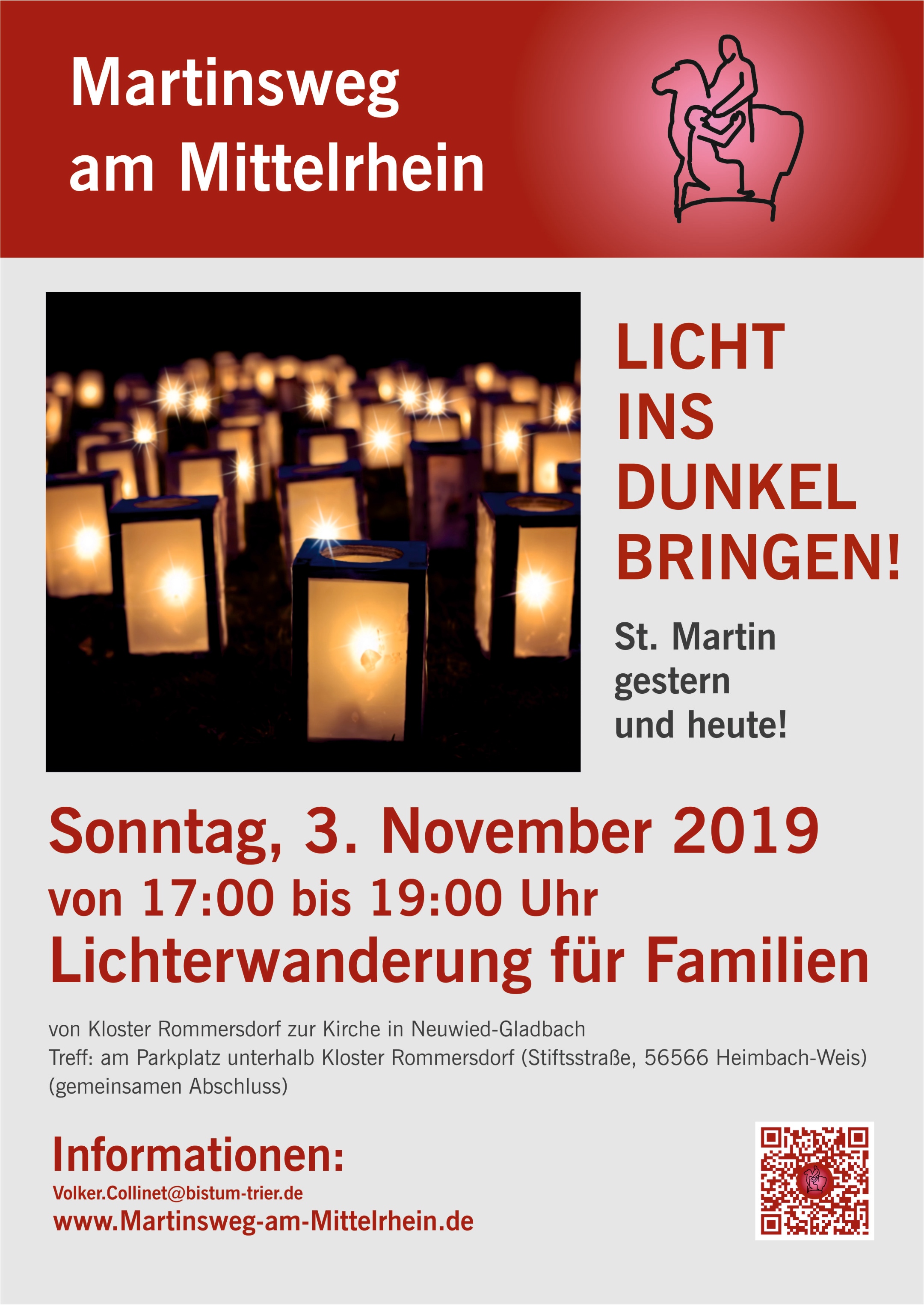 Plakat zur Lichterwanderung 2019 (c) Martinsweg am Mittelrhein Plakat zur Lichterwanderung 2019